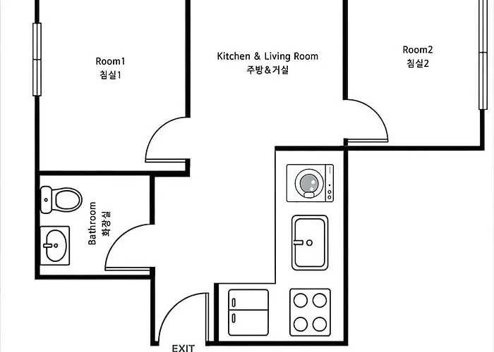 Апартаменты 201 Newly Opened Yeonnam Hongdae 5 Minutes Airport Bus Yeonhui 4person Sunny And Quiet Сеул